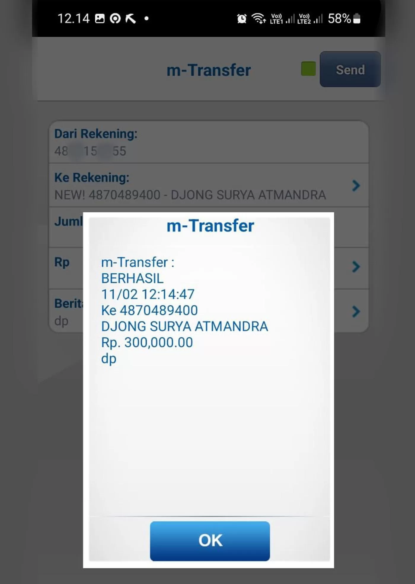 Pembayaran TRANSFER BANK