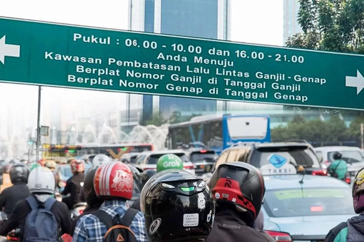Plang Batasan Ganjil Genap Jakarta