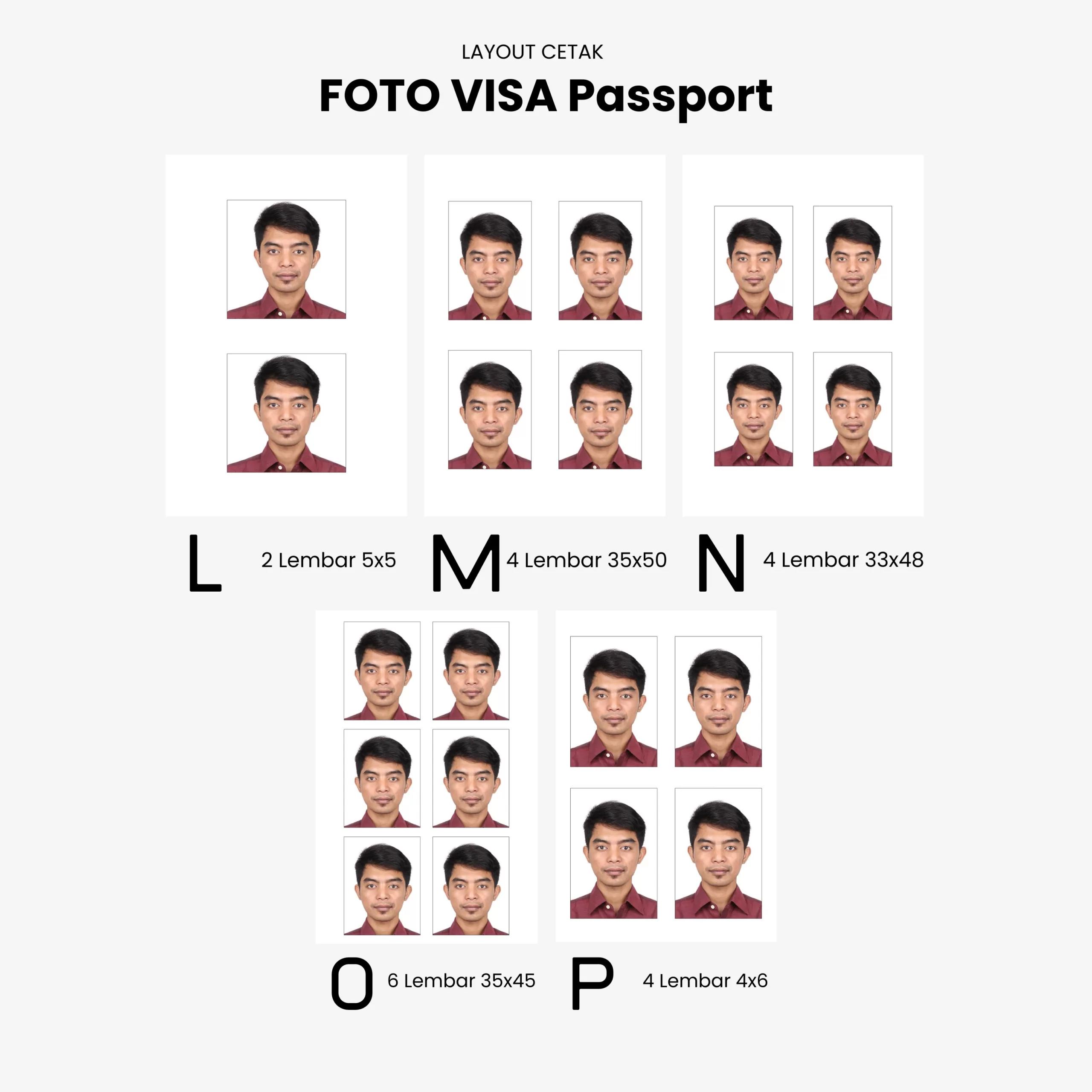Layout Cetak Foto Visa Passport