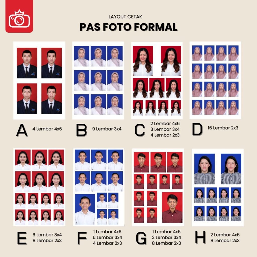 Template Cetak Pas Foto Formal
