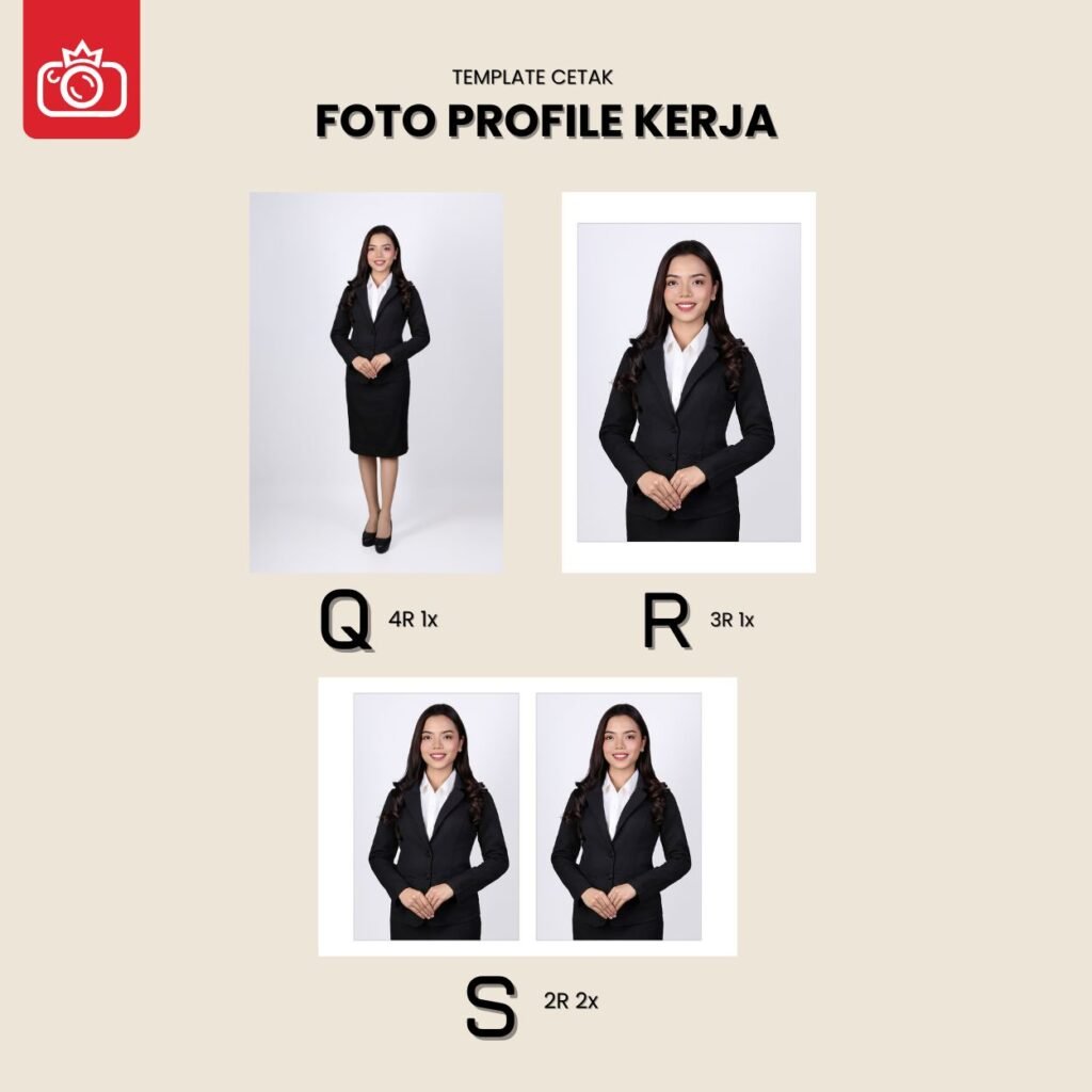 Template Cetak Pas Foto Profile Kerja