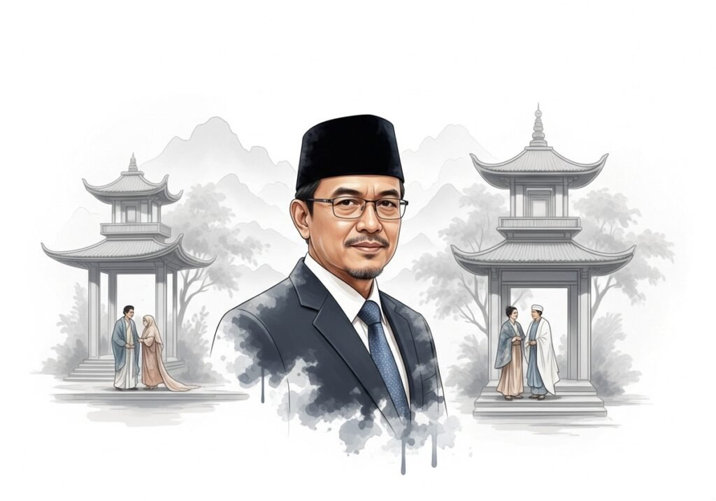 Seorang profesional berwibawa yang mencerminkan personal branding kuat melalui foto portrait
