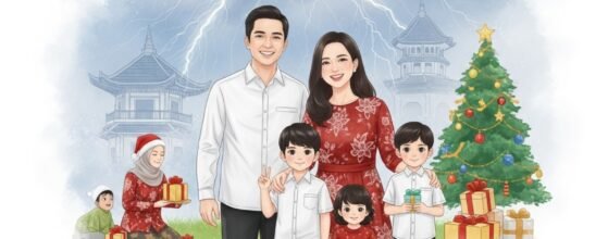 Pasangan tersenyum bahagia setelah badai, menandakan kelancaran rezeki rumah tangga